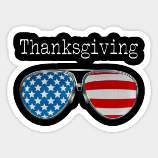AMERICA PILOT GLASSES THANKSGIVING Sticker